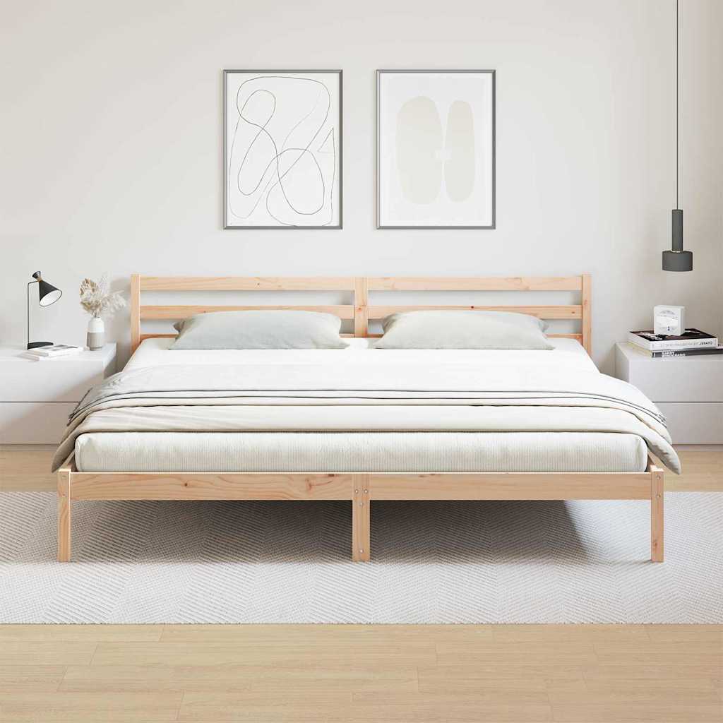 Rám Postele S Čelo Hnědá 225,5 X 185,5 X 69,5 Cm