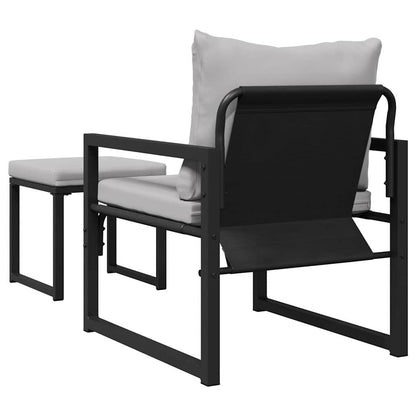 Zahradní Nábytek 4 Ks 2-Počet Míst Světle Šedá Polyester