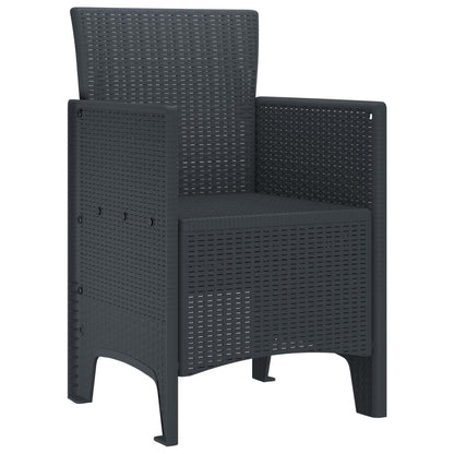 Zahradní Křeslo 2 Pcs Antracit 53 X 49 X 85 Cm Polypropylen
