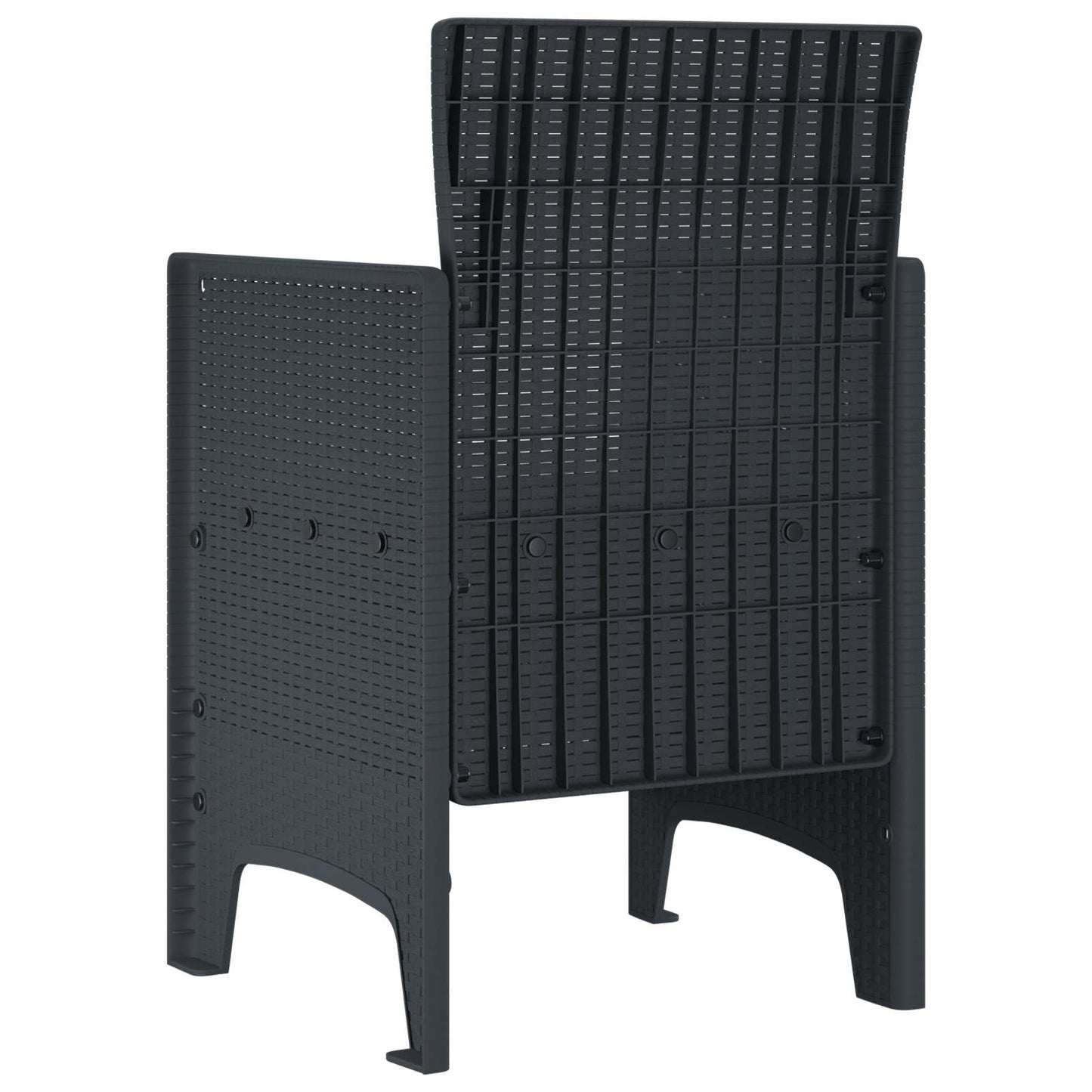 Zahradní Křeslo 2 Pcs Antracit 53 X 49 X 85 Cm Polypropylen