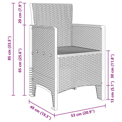 Zahradní Křeslo 2 Pcs Antracit 53 X 49 X 85 Cm Polypropylen