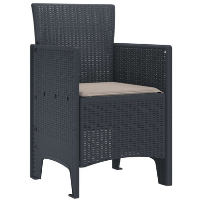 Zahradní Křeslo 2 Pcs Antracit 53 X 49 X 85 Cm Polypropylen