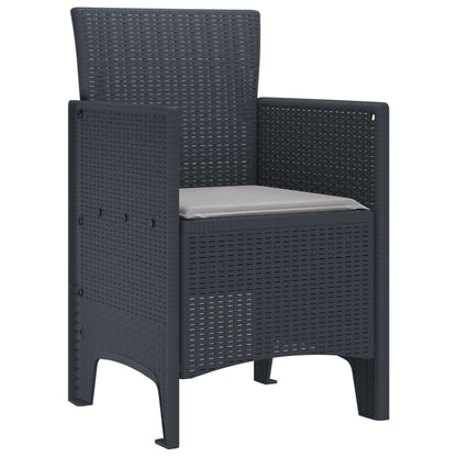 Zahradní Křeslo 2 Pcs Antracit 53 X 49 X 85 Cm Polypropylen