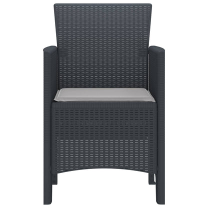 Zahradní Křeslo 2 Pcs Antracit 53 X 49 X 85 Cm Polypropylen