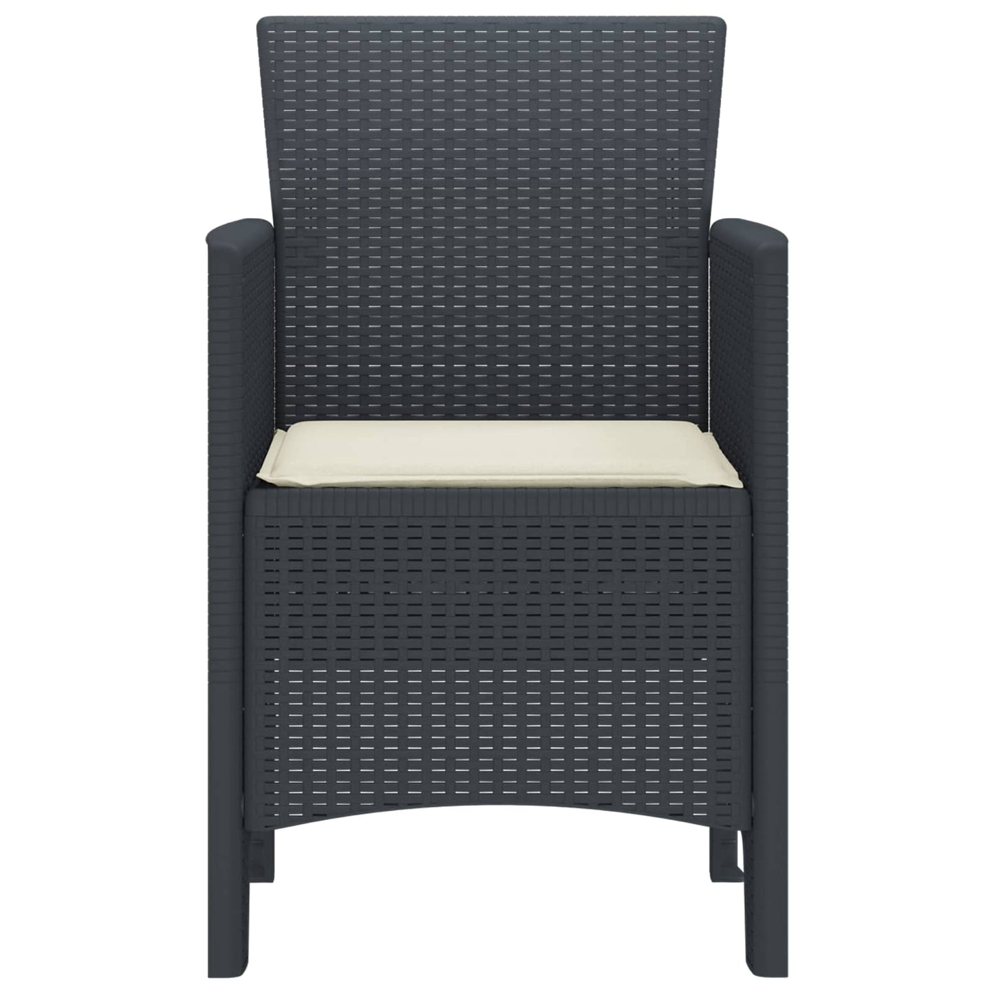 Zahradní Křeslo 2 Pcs Antracit 53 X 49 X 85 Cm Polypropylen