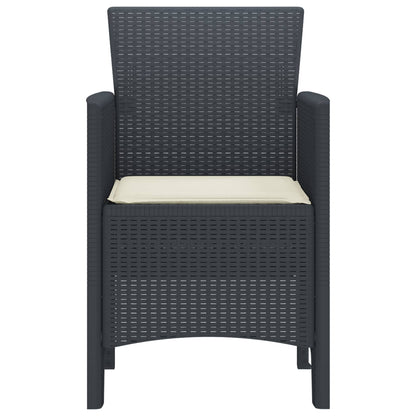 Zahradní Křeslo 2 Pcs Antracit 53 X 49 X 85 Cm Polypropylen