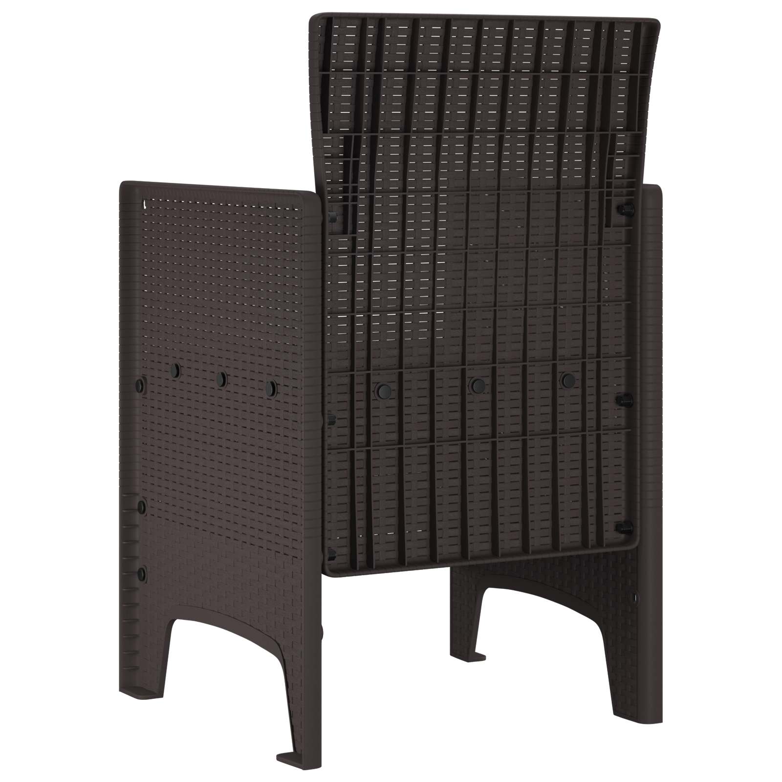 Zahradní Křeslo 2 Pcs Hnědá 53 X 49 X 85 Cm Polypropylen