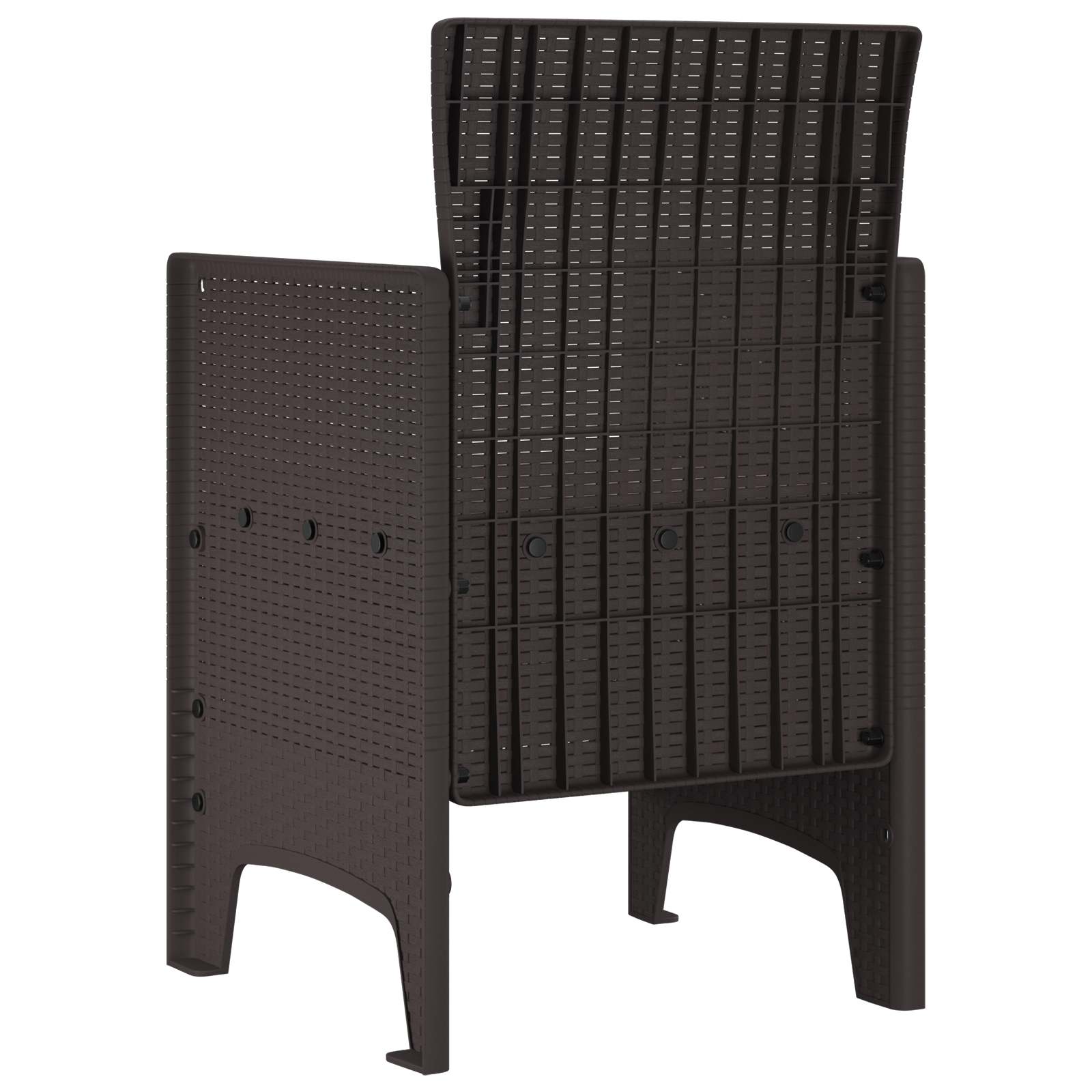 Zahradní Křeslo 2 Pcs Hnědá 53 X 49 X 85 Cm Polypropylen