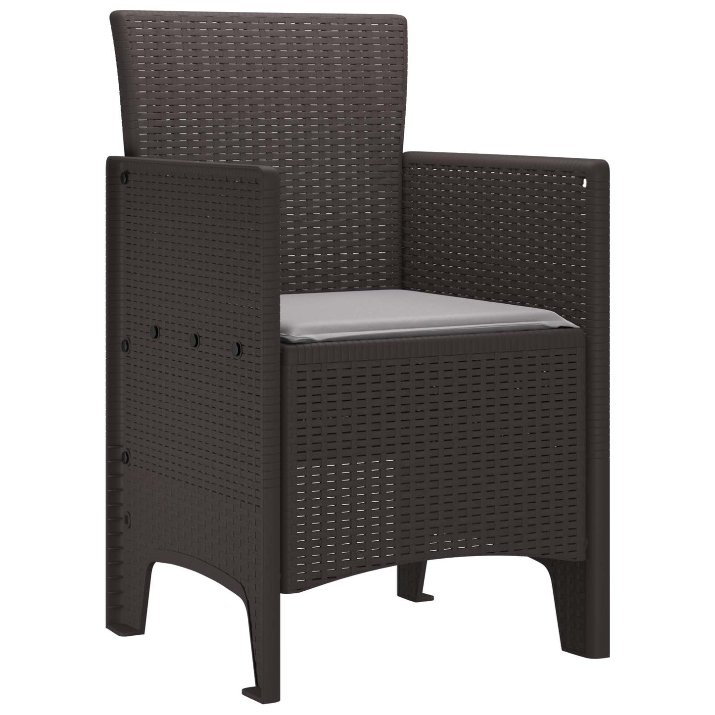 Zahradní Křeslo 2 Pcs Hnědá Polypropylen
