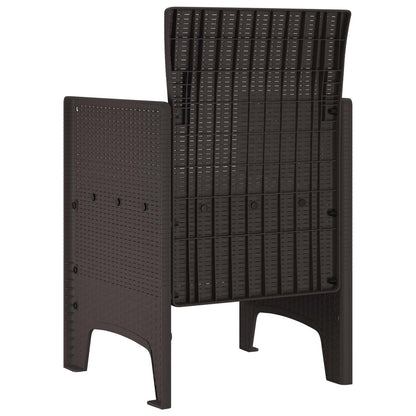 Zahradní Křeslo 2 Pcs Hnědá Polypropylen
