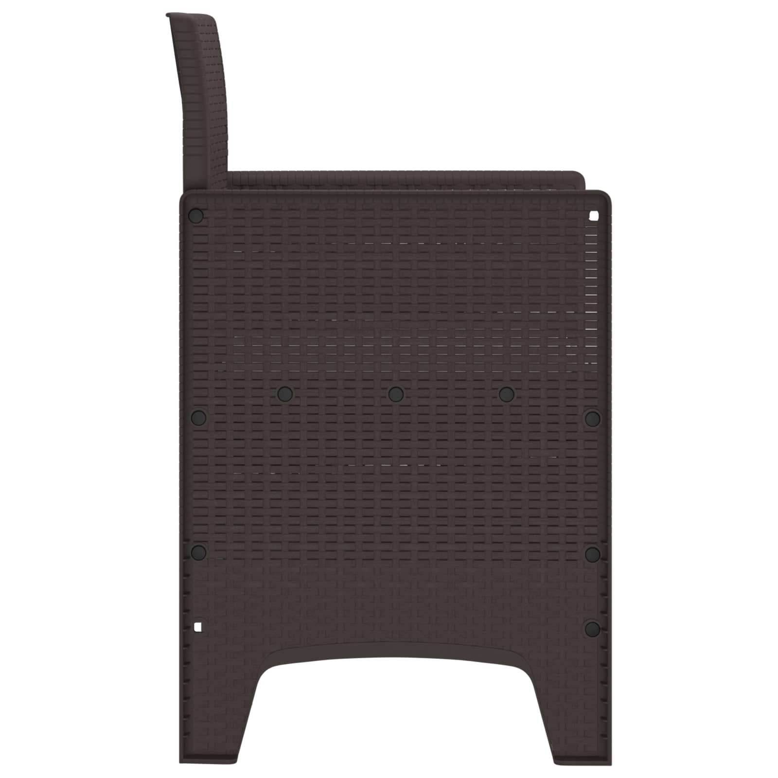 Zahradní Křeslo 2 Pcs Hnědá Polypropylen