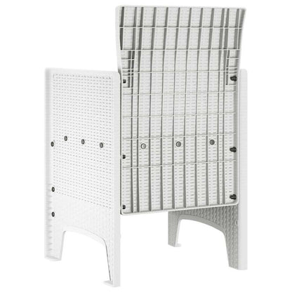 Zahradní Křeslo 2 Pcs Bílá 53 X 49 X 85 Cm Polypropylen