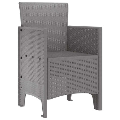 Zahradní Křeslo 2 Pcs Světle Šedá 53 X 49 X 85 Cm Polypropylen