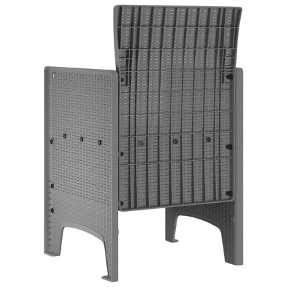 Zahradní Křeslo 2 Pcs Světle Šedá 53 X 49 X 85 Cm Polypropylen