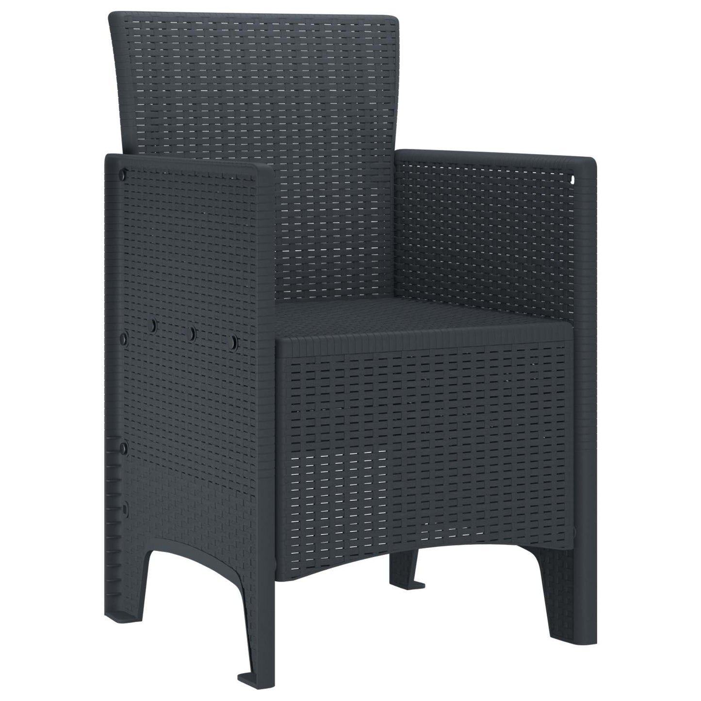 Zahradní Křeslo 4 Pcs Antracit 53 X 49 X 85 Cm Polypropylen