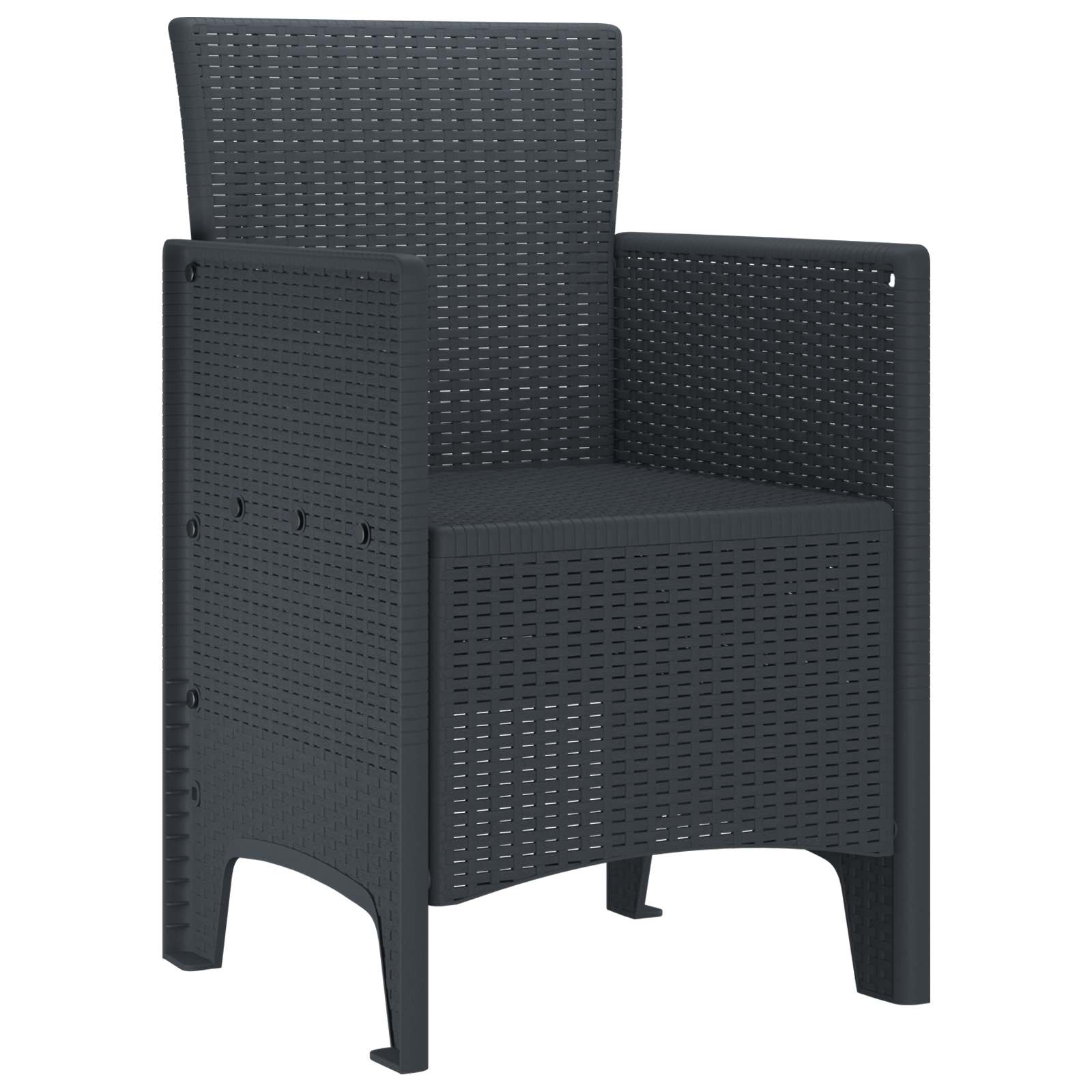 Zahradní Křeslo 4 Pcs Antracit 53 X 49 X 85 Cm Polypropylen