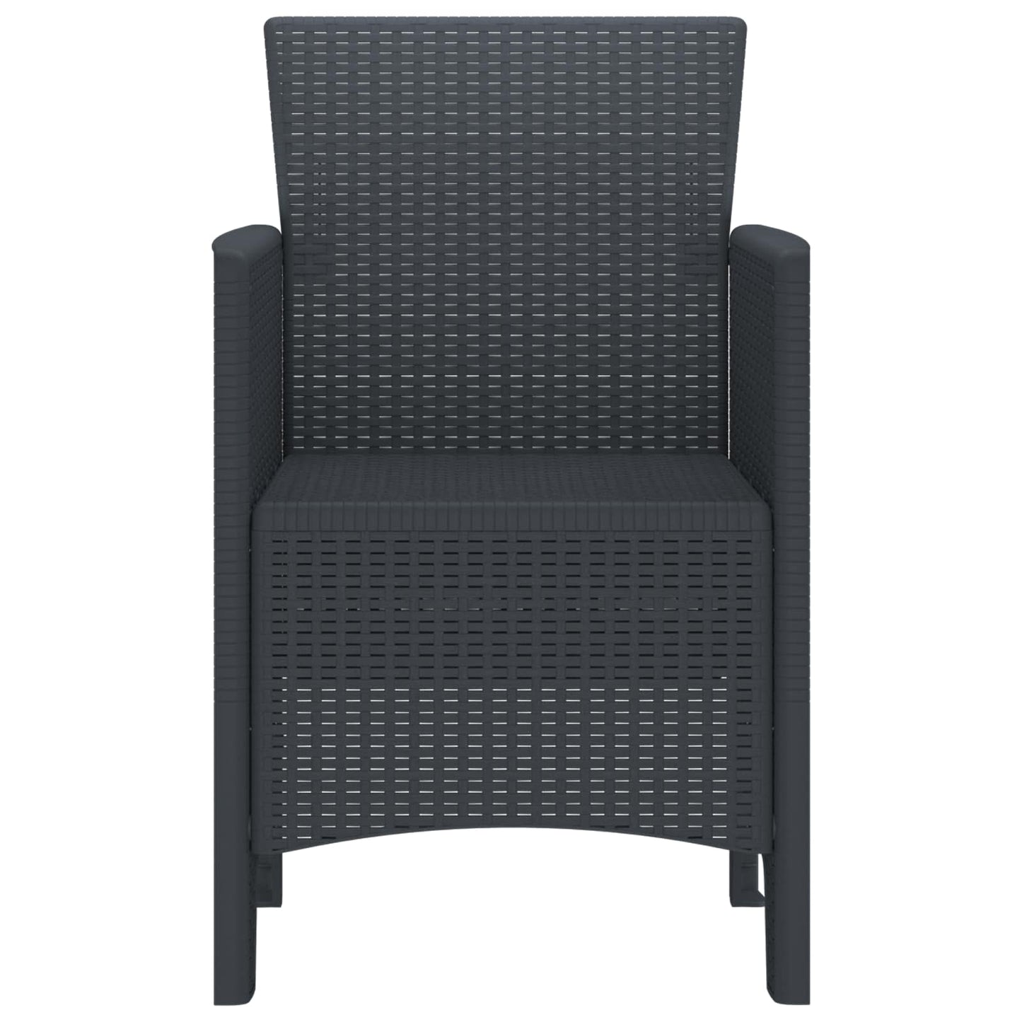 Zahradní Křeslo 4 Pcs Antracit 53 X 49 X 85 Cm Polypropylen