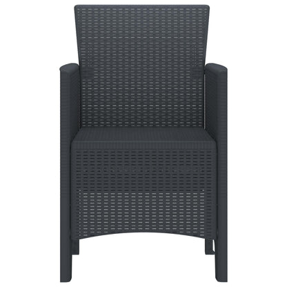 Zahradní Křeslo 4 Pcs Antracit 53 X 49 X 85 Cm Polypropylen