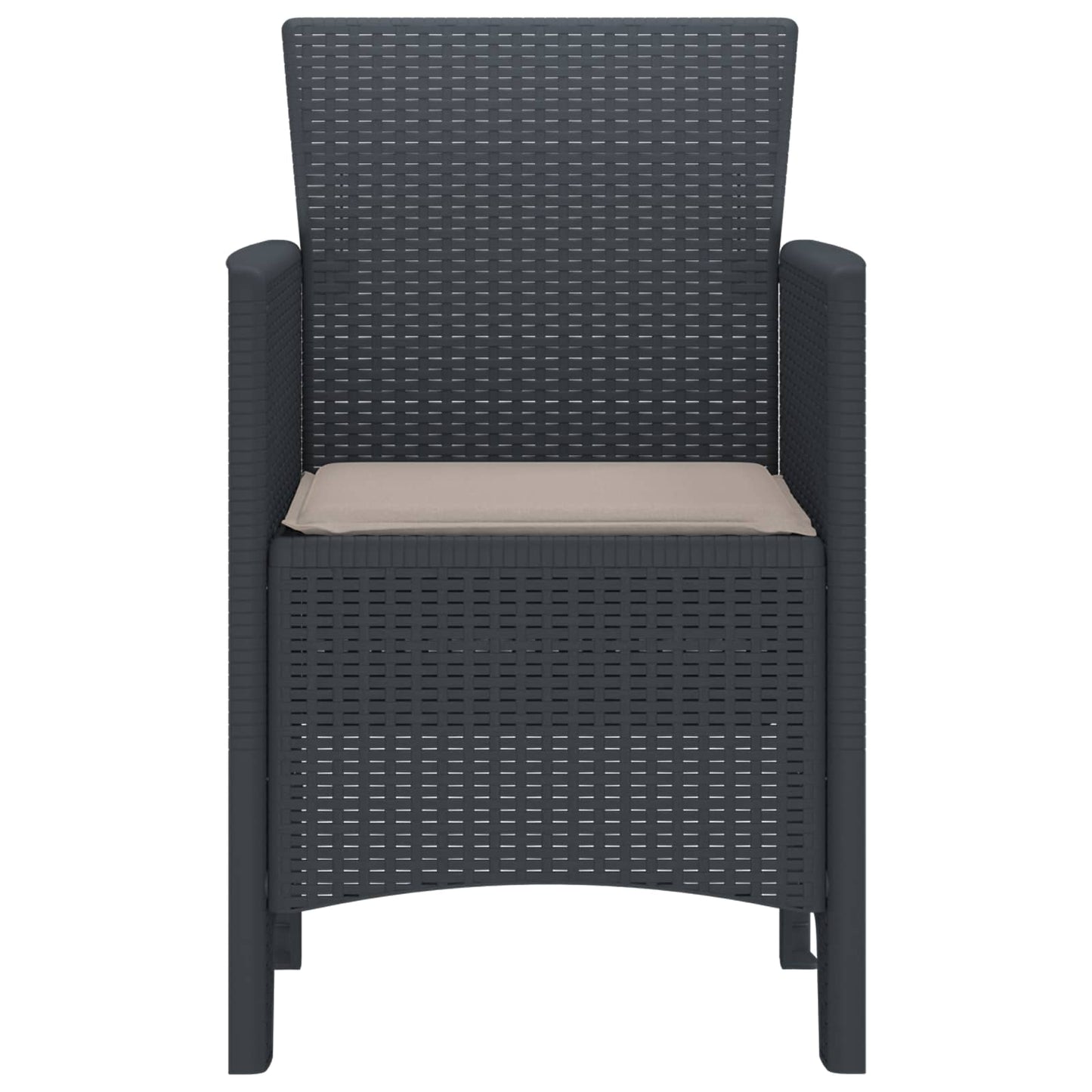 Zahradní Křeslo 4 Pcs Antracit 53 X 49 X 85 Cm Polypropylen