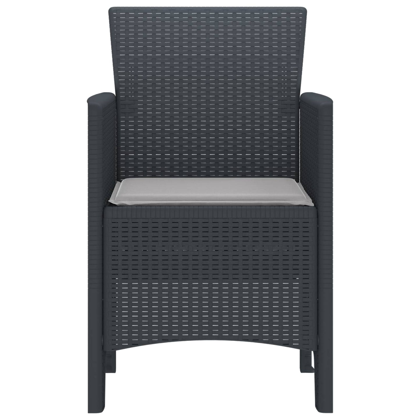 Zahradní Křeslo 4 Pcs Antracit 53 X 49 X 85 Cm Polypropylen