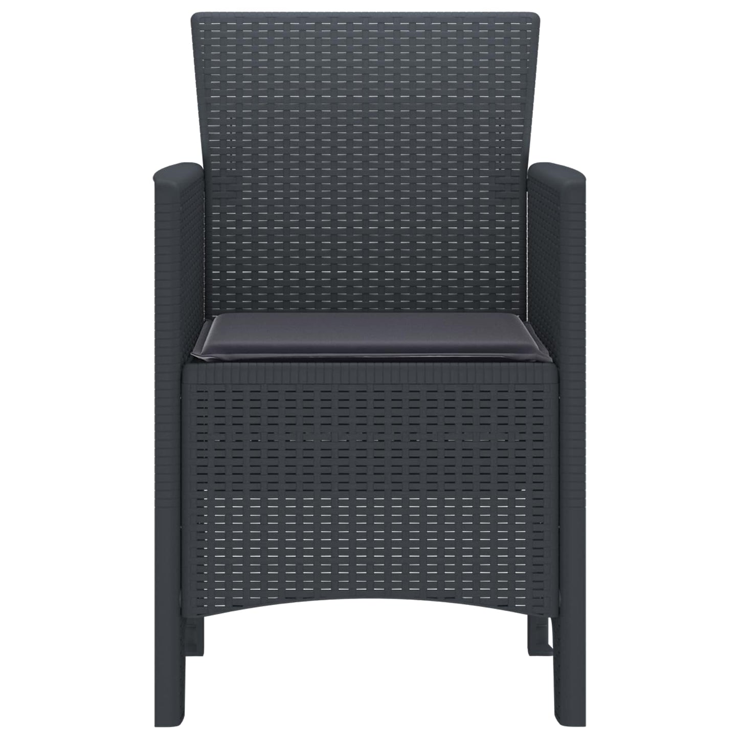 Zahradní Křeslo 4 Pcs Antracit 53 X 49 X 85 Cm Polypropylen
