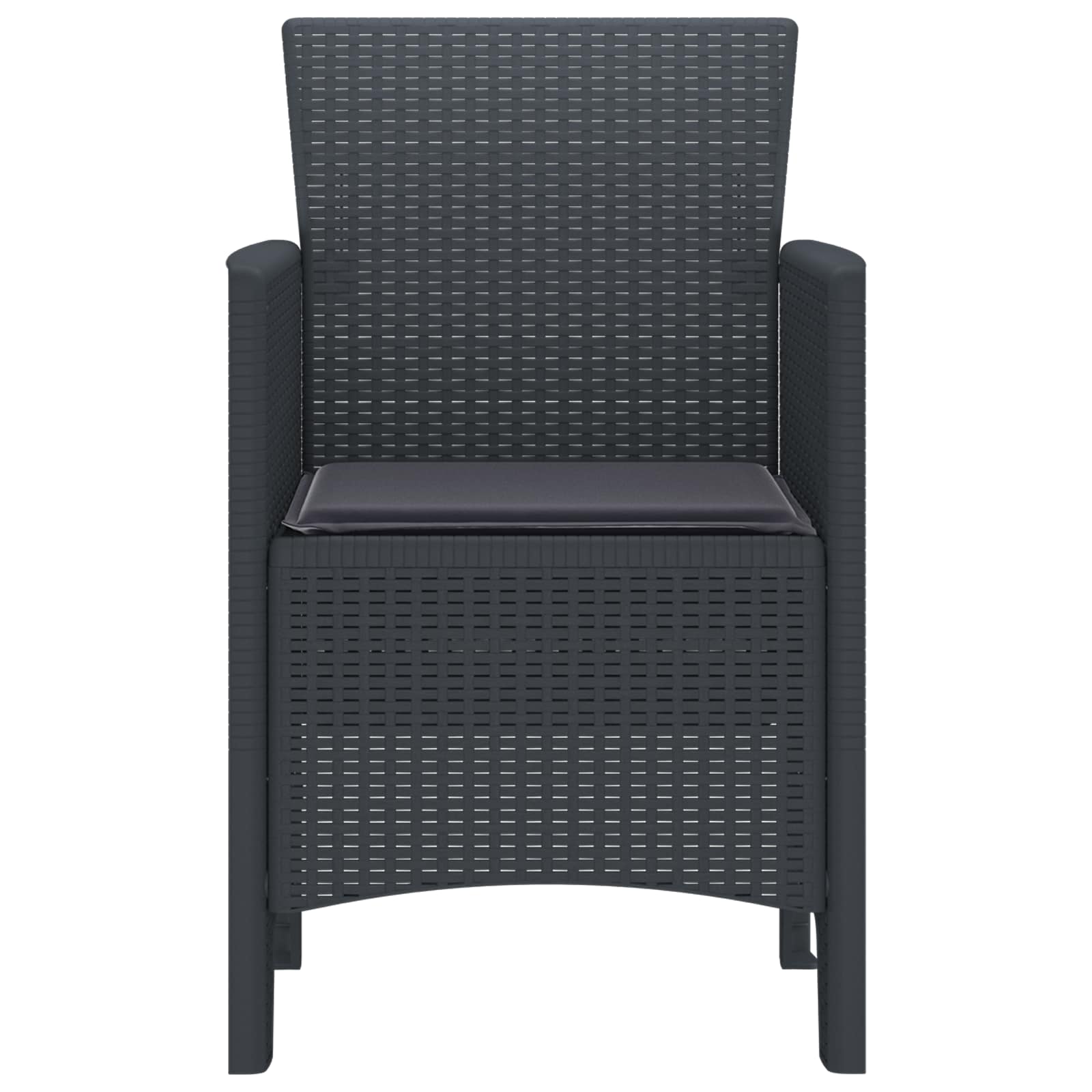 Zahradní Křeslo 4 Pcs Antracit 53 X 49 X 85 Cm Polypropylen