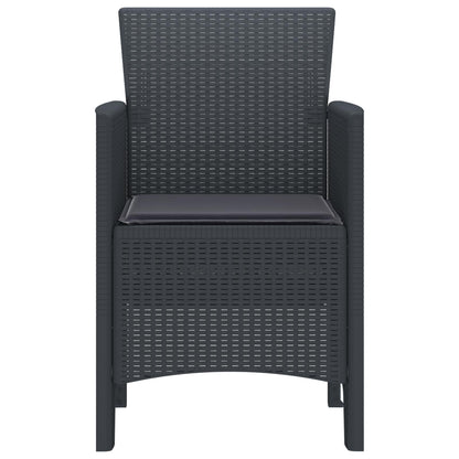 Zahradní Křeslo 4 Pcs Antracit 53 X 49 X 85 Cm Polypropylen