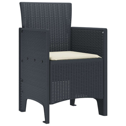 Zahradní Křeslo 4 Pcs Antracit 53 X 49 X 85 Cm Polypropylen