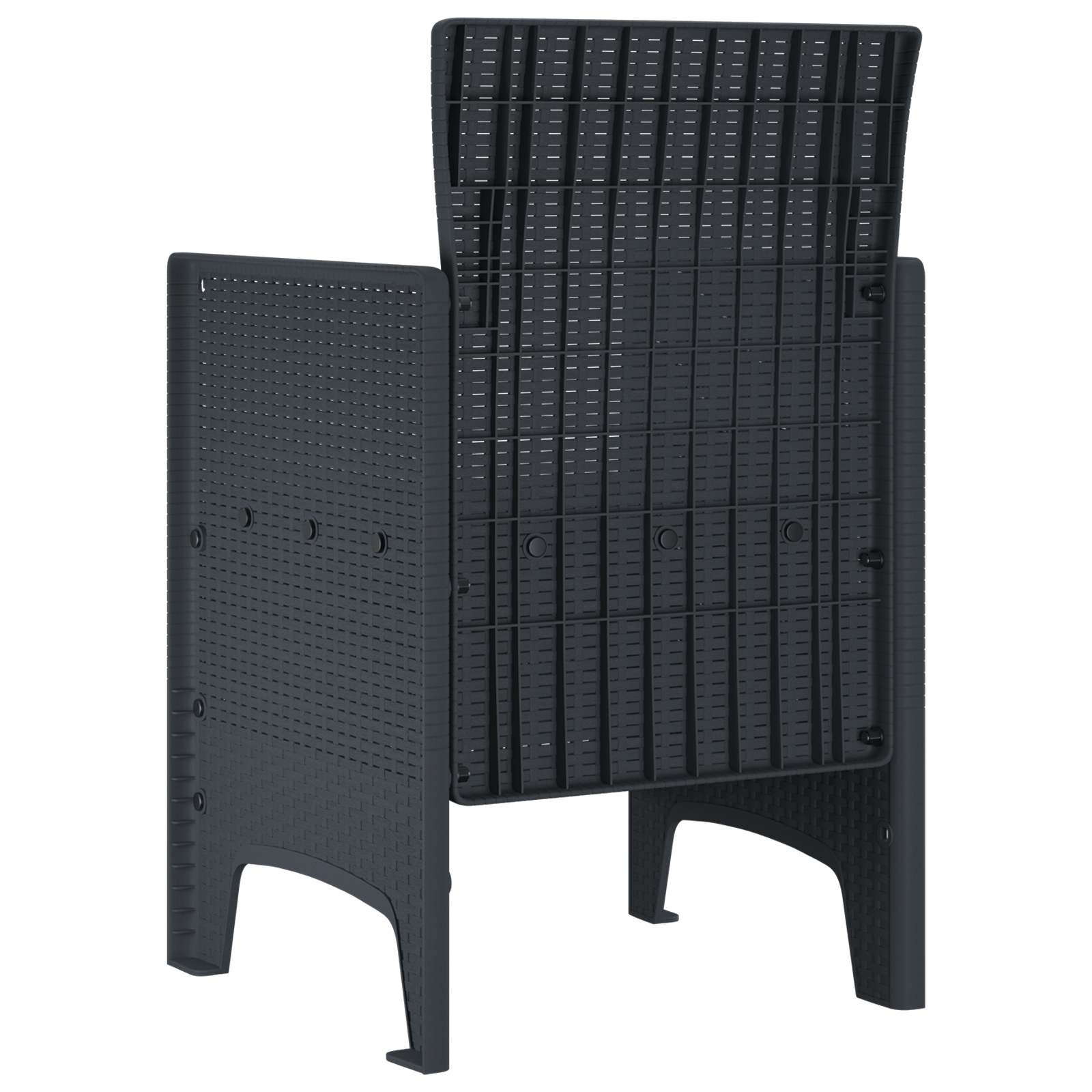 Zahradní Křeslo 4 Pcs Antracit 53 X 49 X 85 Cm Polypropylen
