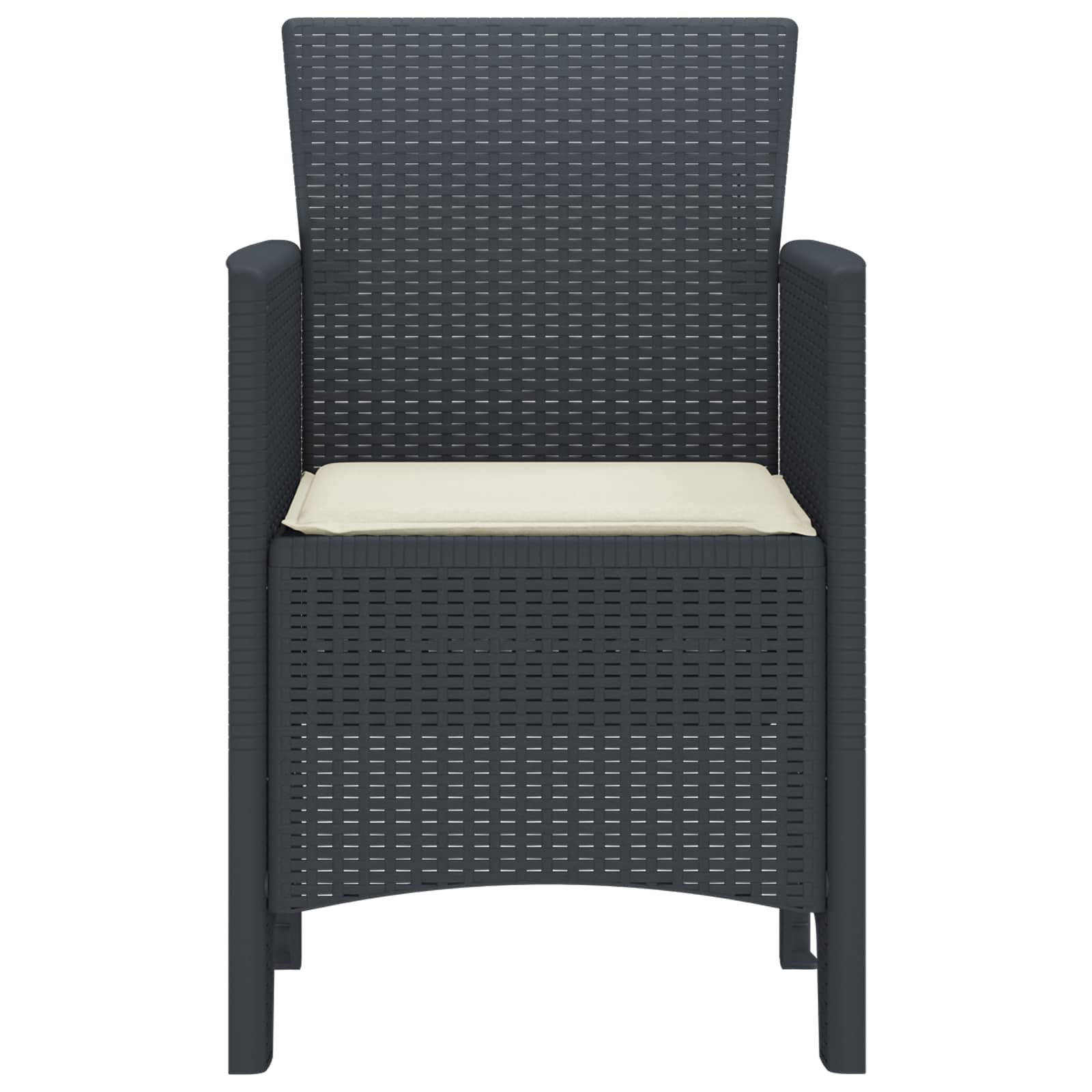 Zahradní Křeslo 4 Pcs Antracit 53 X 49 X 85 Cm Polypropylen