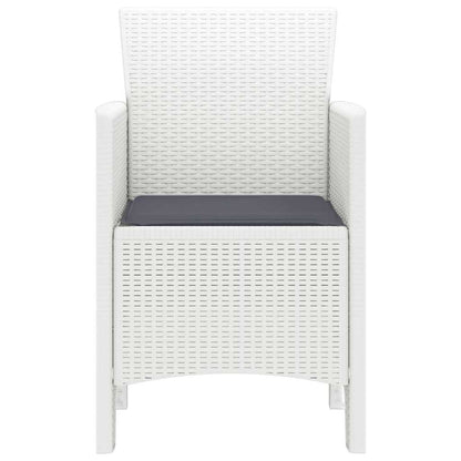 Zahradní Křeslo 4 Pcs Bílá 53 X 49 X 85 Cm Polypropylen