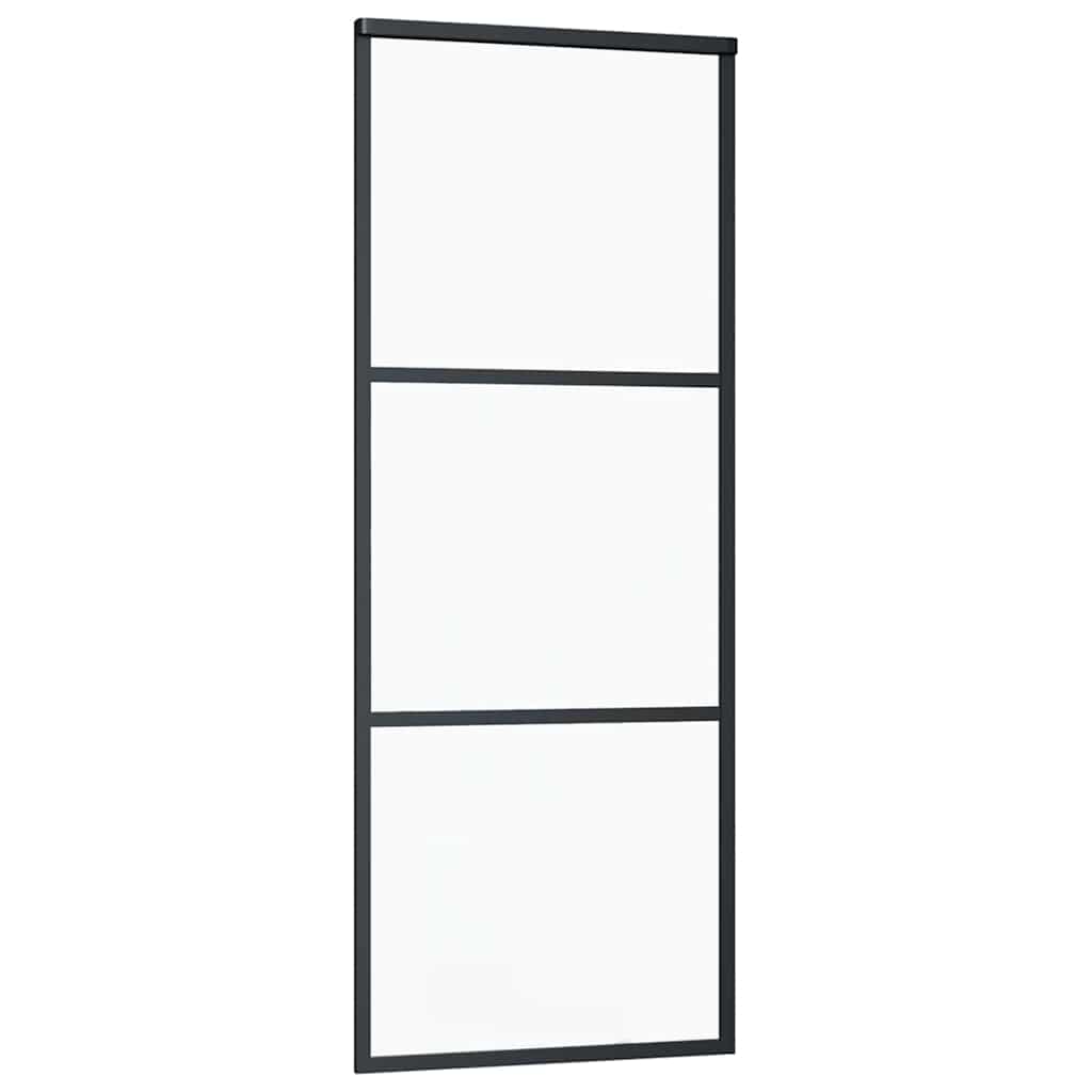 Posuvné Dveře Se Sadou Kování Černé 76X205 Cm Esg Glass
