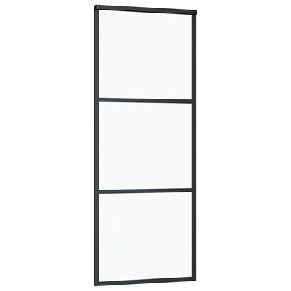 Posuvné Dveře Se Sadou Kování Černé 76X205 Cm Esg Glass