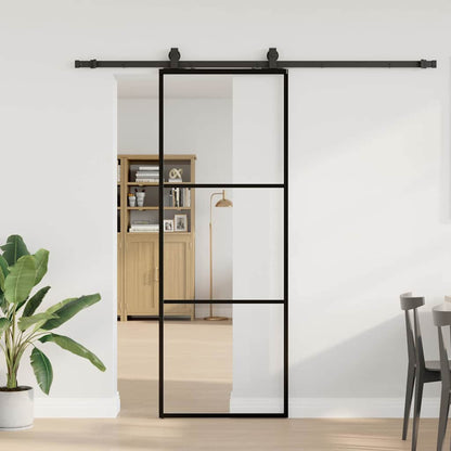Posuvné Dveře Se Sadou Kování Černé 76X205 Cm Esg Glass