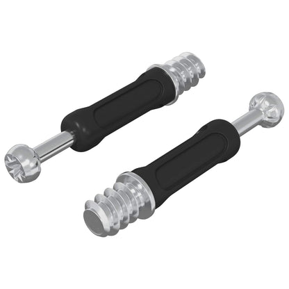 Cam Lock Šroub 2 Ks Stříbrná A Černá M6 X 40 Mm Kov