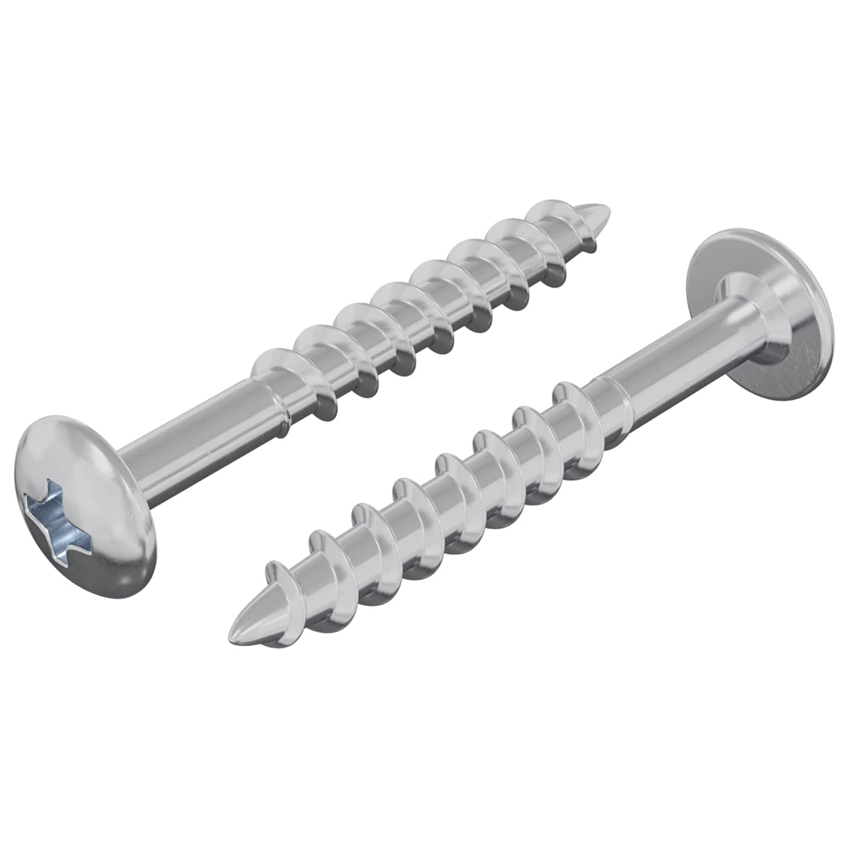 Šroub 2 Ks Stříbrná 9,8 X 35 Mm Železo