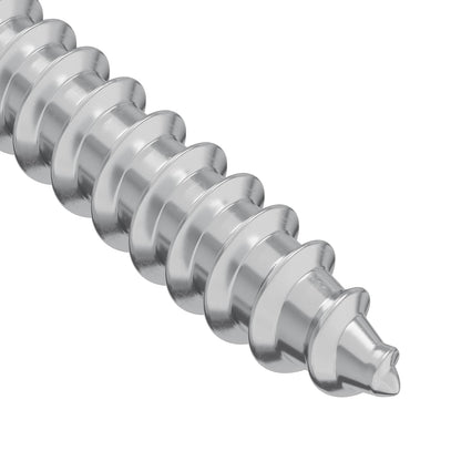 Dřevěný Šroub 2 Ks Stříbrná 9,8 X 53 Mm Ocel