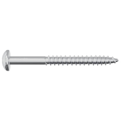 Dřevěný Šroub 2 Ks Stříbrná 9,8 X 53 Mm Ocel