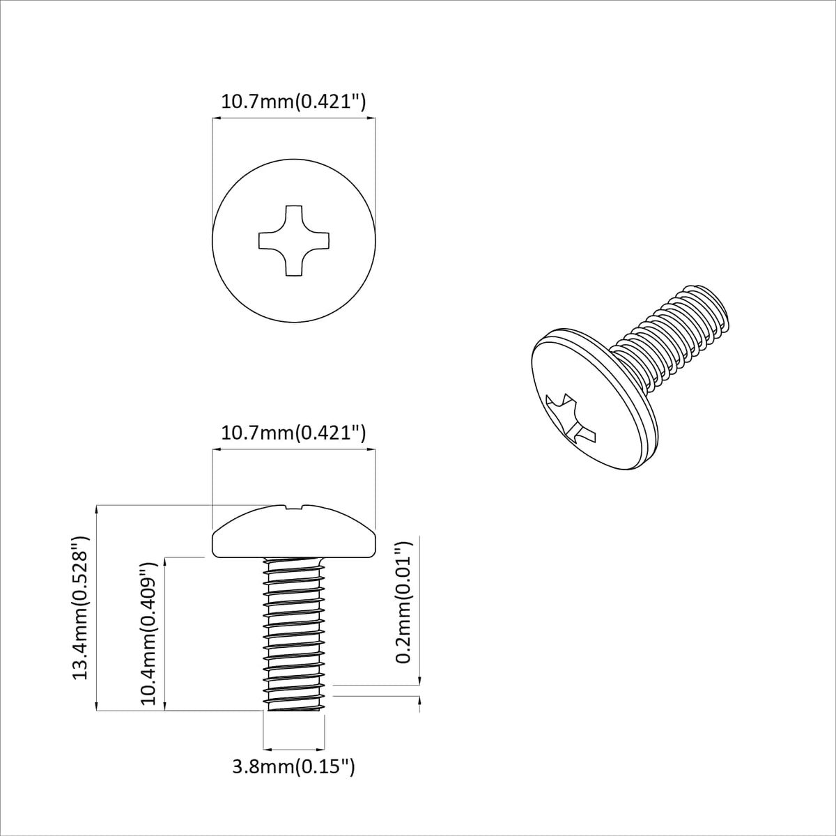 Šrouby S Pouzdrem 2 Ks Černá M4 X 10 Mm Ocel