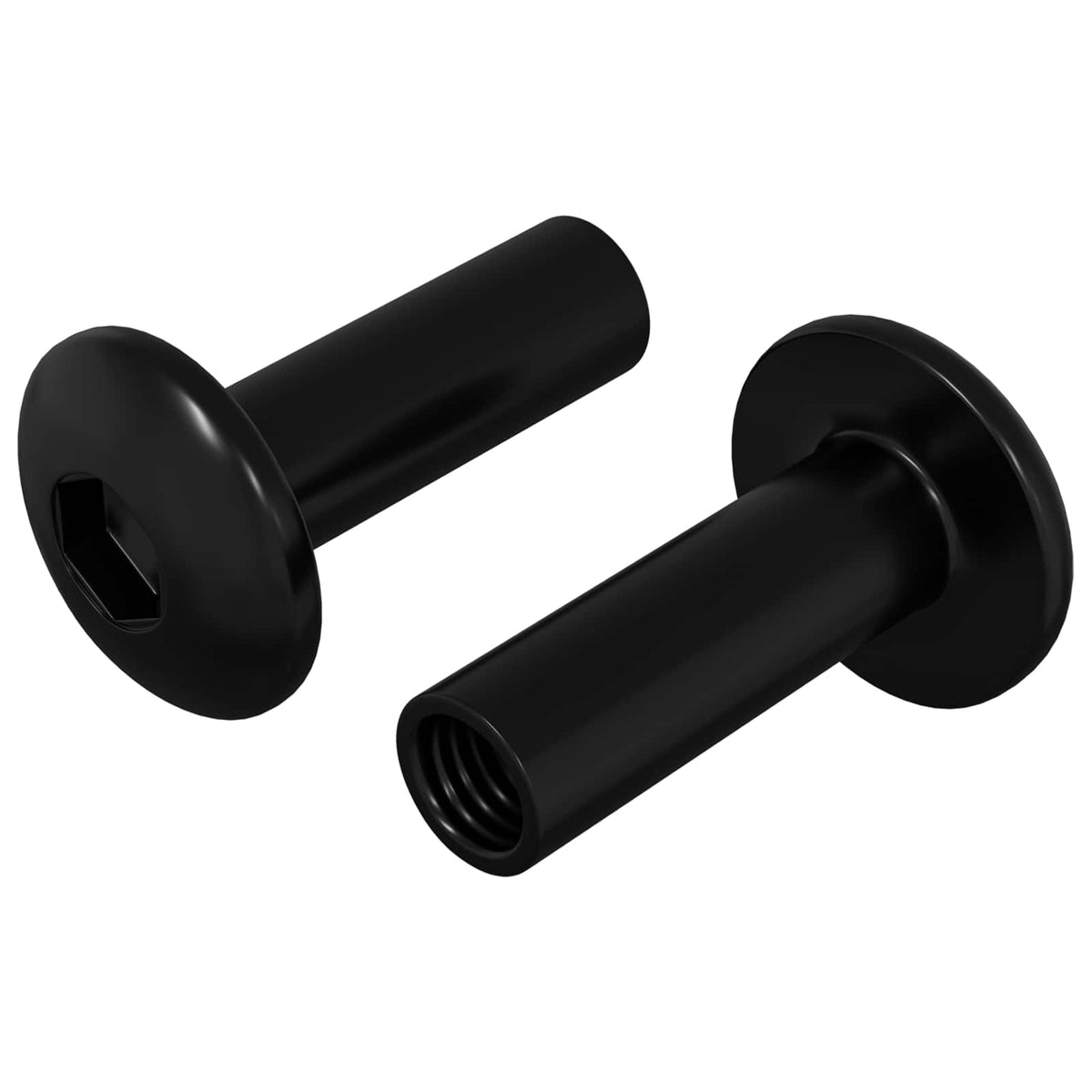 Hlavice Matice 2 Ks Černý M4 X 14,5 Mm Kov