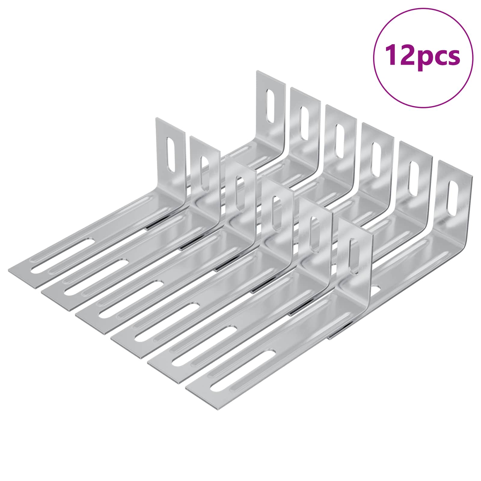 Protiskluzový Držák 12 Pcs Stříbrná 74,5 X 15 X 32 Mm Železo
