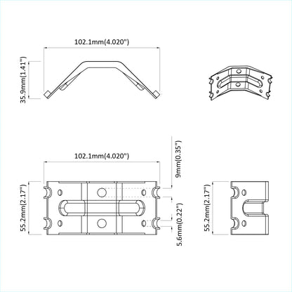 Držák 212 Pcs Zinkovaný 106 X 55 X 1,5Mm Ocel