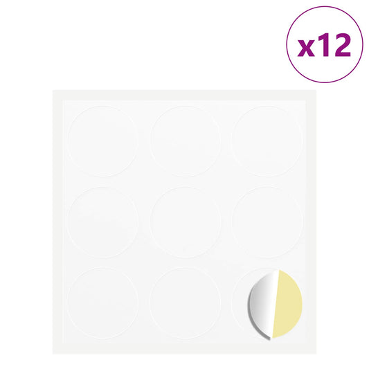 Samolepka 12 Pcs Bílá Ø 20 X 0,5 Mm Papír