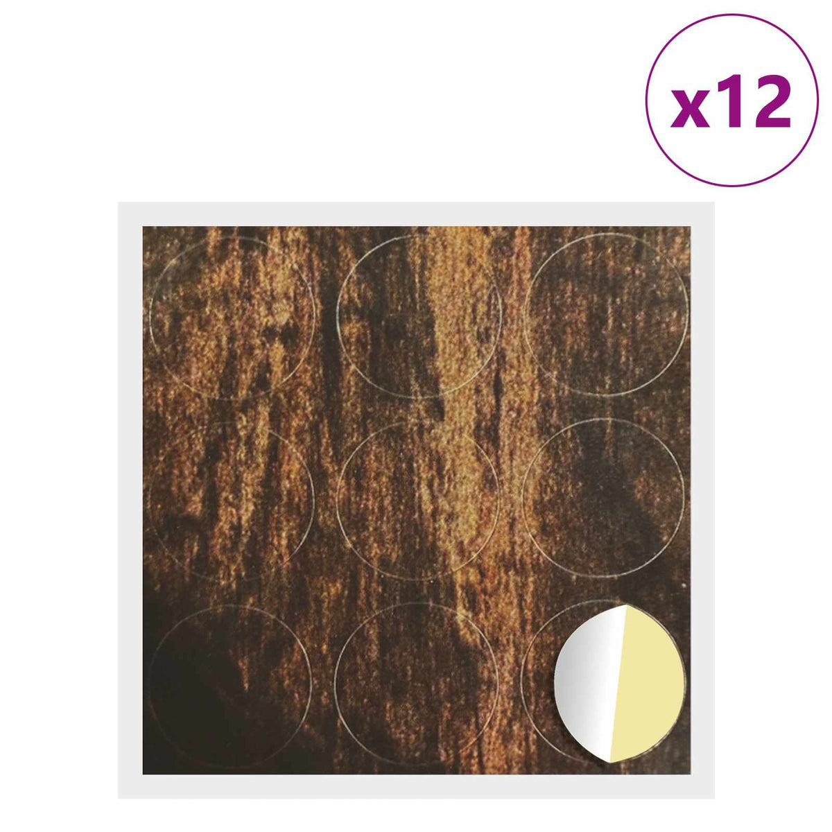 Lepicí Kryt Šroubu 12 Pcs Staré Dřevo Ø 20 X 0,5 Mm