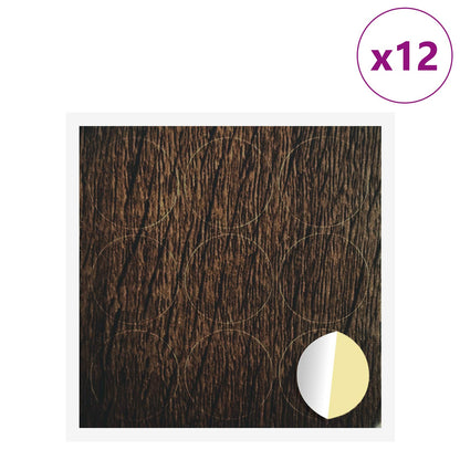 Lepicí Kryt Šroubu 12 Pcs Hnědý Dub Ø 20 X 0,5 Mm