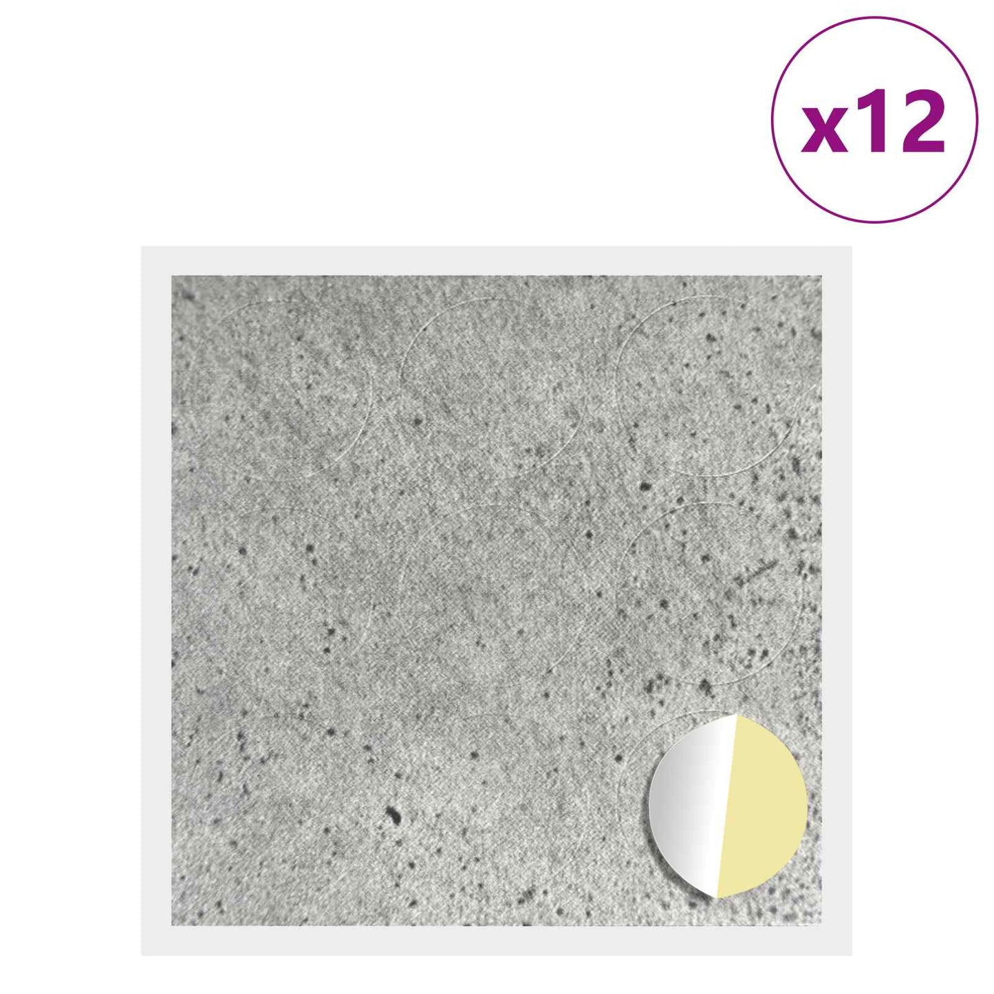 Lepicí Kryt Šroubu 12 Pcs Betonově Šedá Ø 20 X 0,5 Mm