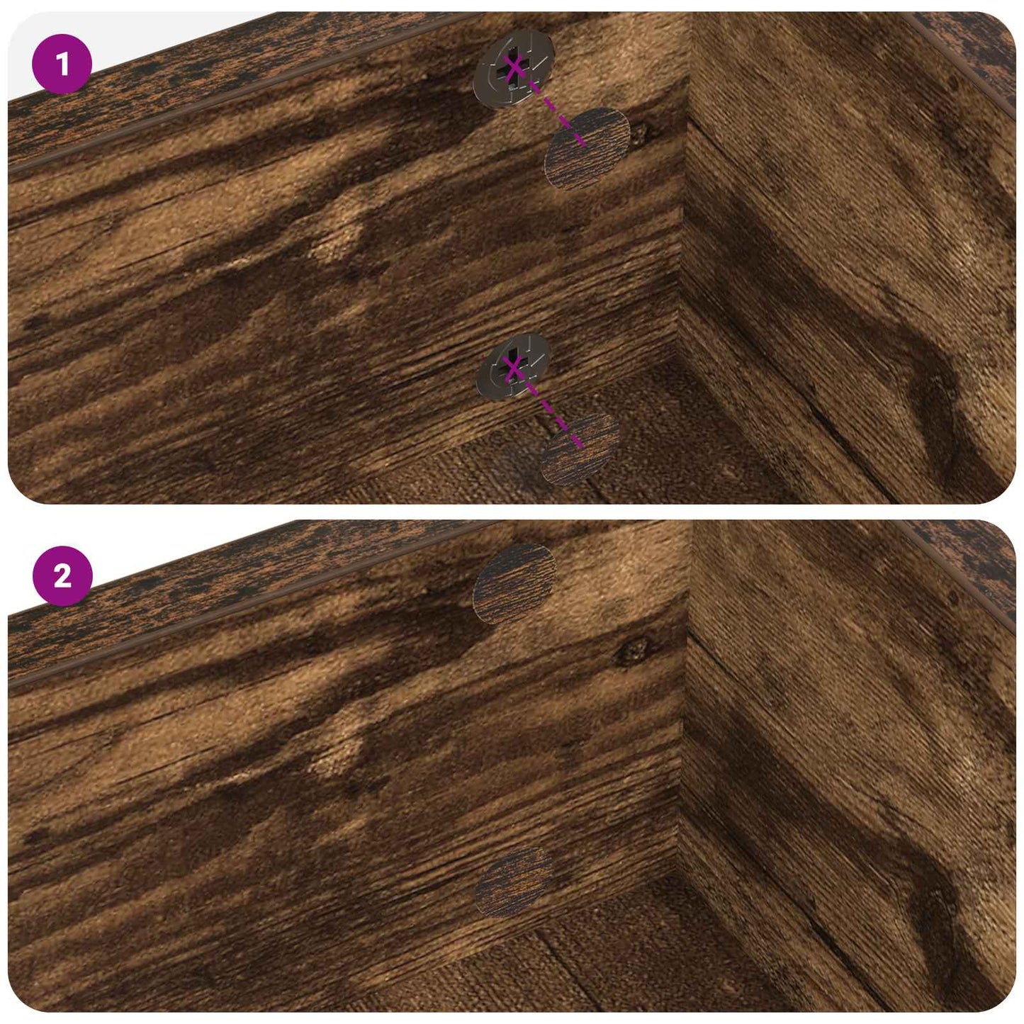 Lepicí Kryt Šroubu 2 Pcs Kouřový Dub Ø 20 X 0,5 Mm