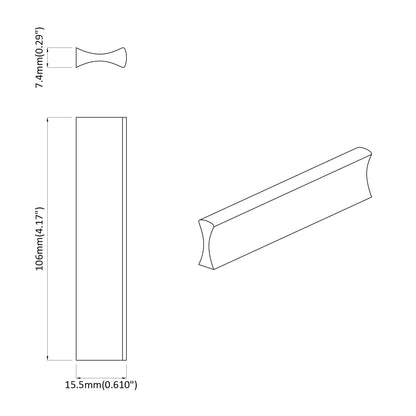 Rukojeť 973 Pcs Černá 106 X 7,4 X 15,5 Mm Hliník