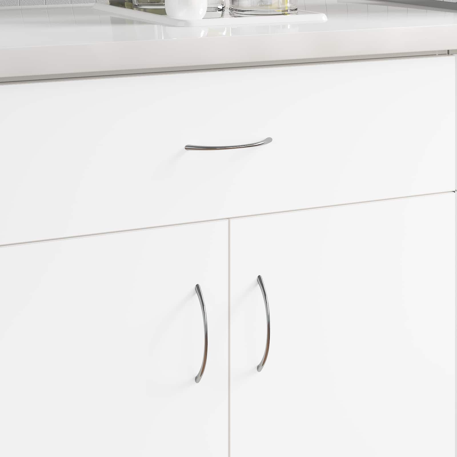 Rukojeť 2 Pcs Stříbrná 107 X 3.6 X 23 Mm Nerezová Ocel