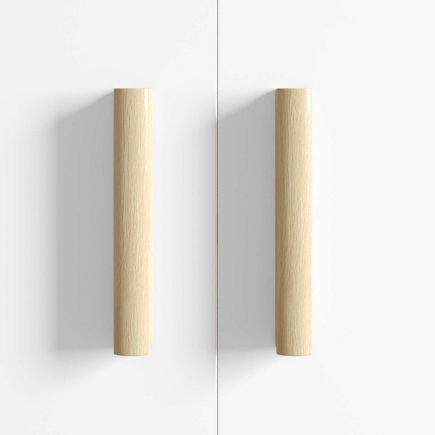 Přímá Rukojeť 2 Pcs Přírodní Dřevo 130 X 25 X 30 Mm